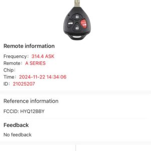 toyota rav4 314mhz